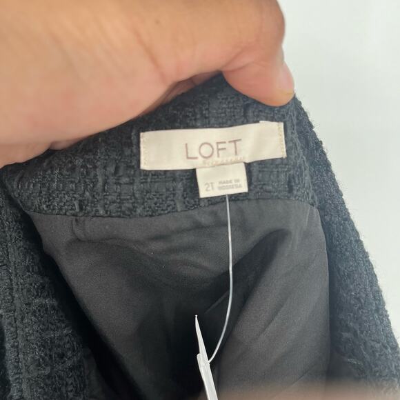 NWT Loft Womens‎ Career Trendy Sailor Nautical Tweed Wrap Mini Skirt Size 2 Tall - Picture 5 of 8